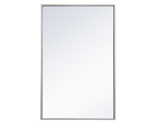 Elegant Wall Mirror - Silver, L 28" (MR41828S)