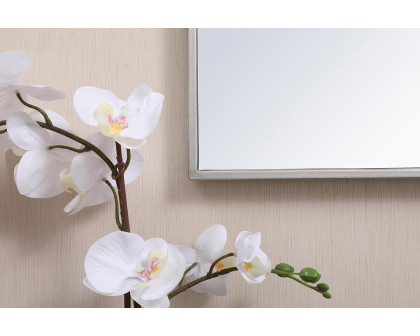 Elegant Wall Mirror - Silver, L 28" (MR41828S)