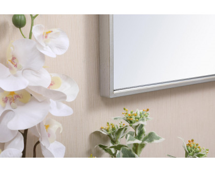 Elegant Wall Mirror - Silver, L 28" (MR41828S)