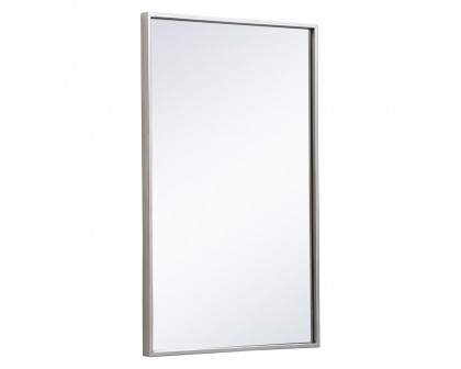 Elegant Wall Mirror - Silver, L 28" (MR41828S)