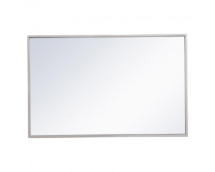 Elegant Wall Mirror - Silver, L 28" (MR41828S)