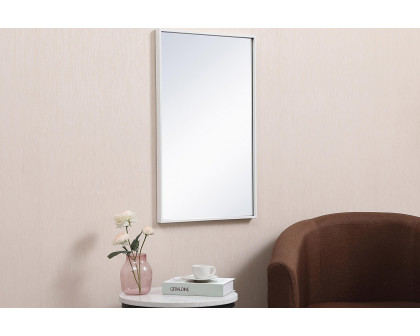 Elegant Wall Mirror - White, L 28" (MR41828WH)