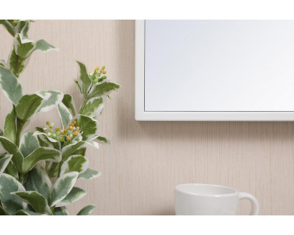 Elegant Wall Mirror - White, L 28" (MR41828WH)