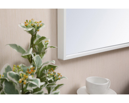 Elegant Wall Mirror - White, L 28" (MR41828WH)