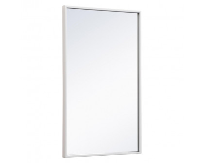 Elegant Wall Mirror - White, L 28" (MR41828WH)