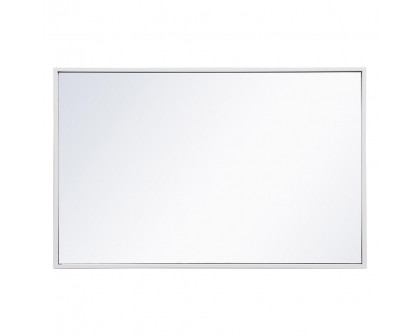 Elegant Wall Mirror - White, L 28" (MR41828WH)