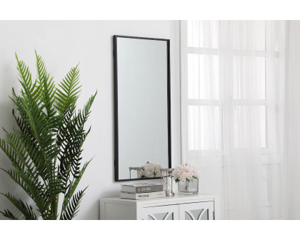 Elegant Wall Mirror - Black, L 18" (MR41836BK)