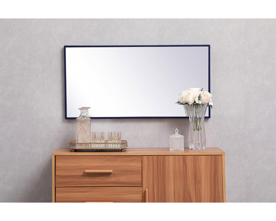 Elegant Wall Mirror - Blue, L 18" (MR41836BL)