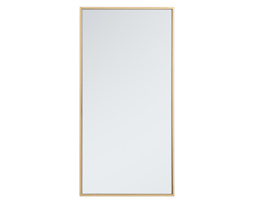 Elegant Wall Mirror - Brass, L 18" (MR41836BR)