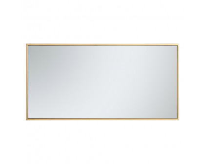 Elegant Wall Mirror - Brass, L 18" (MR41836BR)