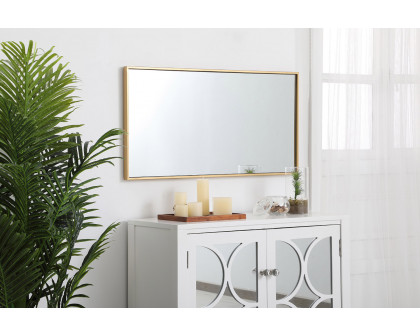 Elegant Wall Mirror - Brass, L 18" (MR41836BR)