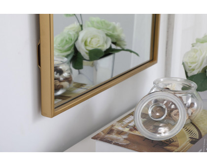 Elegant Wall Mirror - Brass, L 18" (MR41836BR)