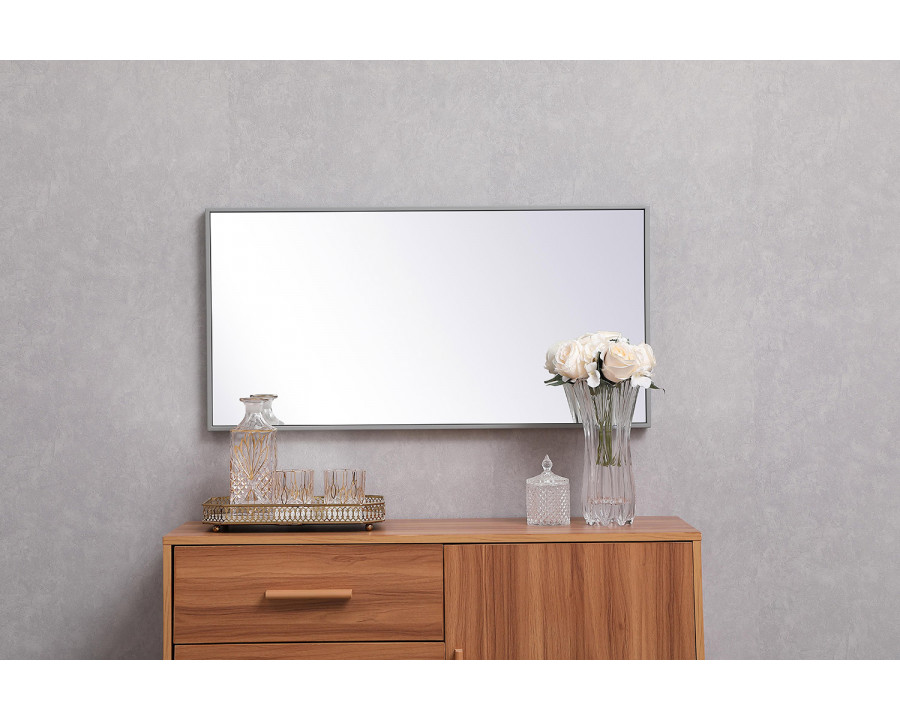 Elegant Wall Mirror - Gray, L 18" (MR41836GR)