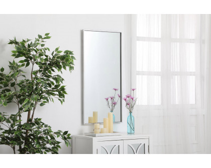 Elegant Wall Mirror - Silver, L 18" (MR41836S)