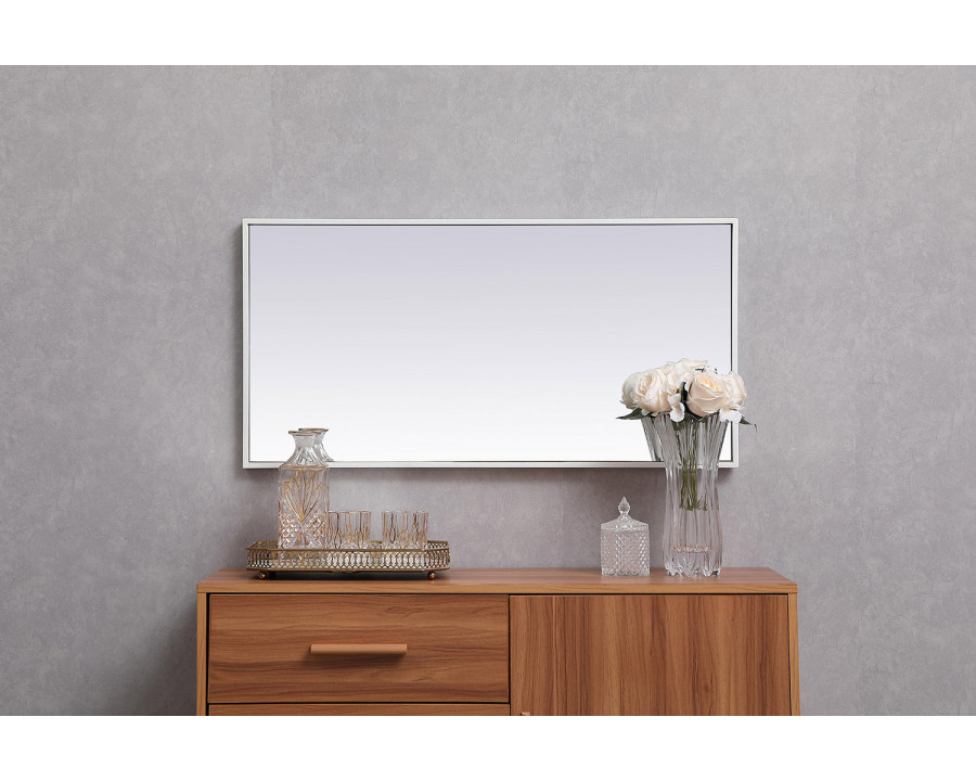 Elegant Wall Mirror - White, L 18" (MR41836WH)