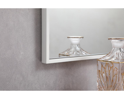 Elegant Wall Mirror - White, L 18" (MR41836WH)