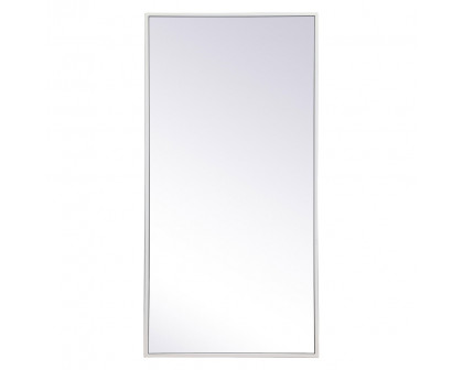 Elegant Wall Mirror - White, L 18" (MR41836WH)