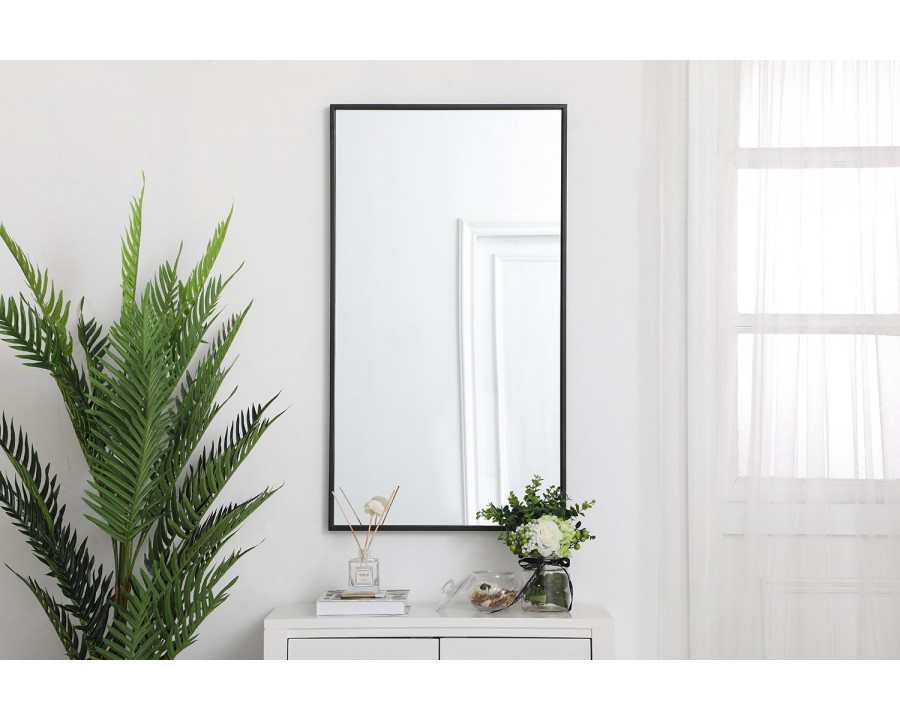 Elegant Wall Mirror - Black, L 20" (MR42036BK)