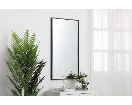 Elegant Wall Mirror - Black, L 20" (MR42036BK)