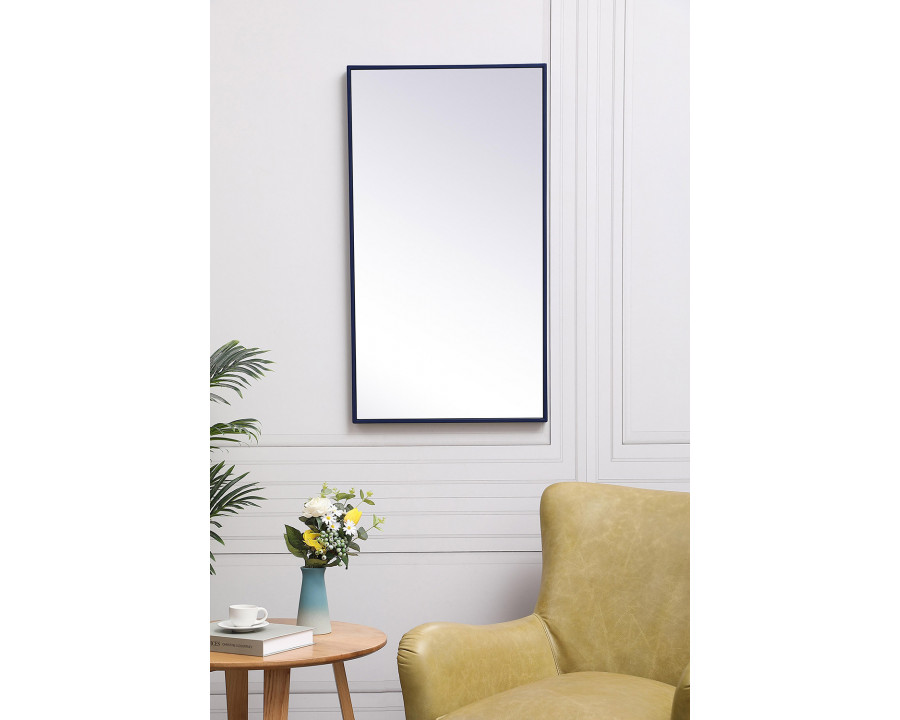 Elegant Wall Mirror - Blue, L 20" (MR42036BL)