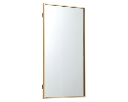 Elegant Wall Mirror - Brass, L 20" (MR42036BR)