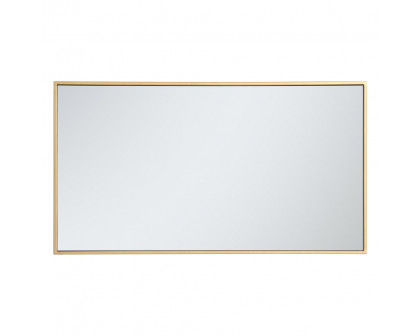 Elegant Wall Mirror - Brass, L 20" (MR42036BR)