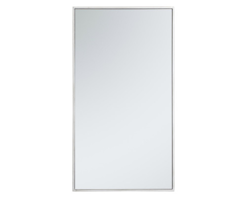 Elegant Wall Mirror - Silver, L 20" (MR42036S)