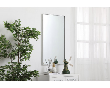 Elegant Wall Mirror - Silver, L 20" (MR42036S)