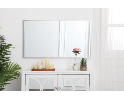 Elegant Wall Mirror - Silver, L 20" (MR42036S)