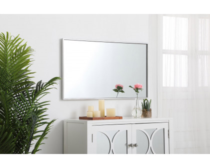 Elegant Wall Mirror - Silver, L 20" (MR42036S)