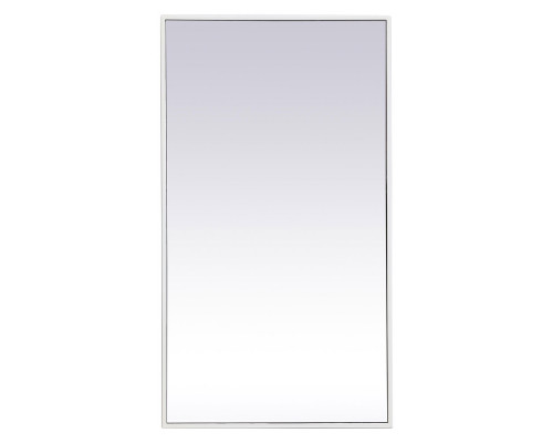 Elegant Wall Mirror - White, L 20" (MR42036WH)