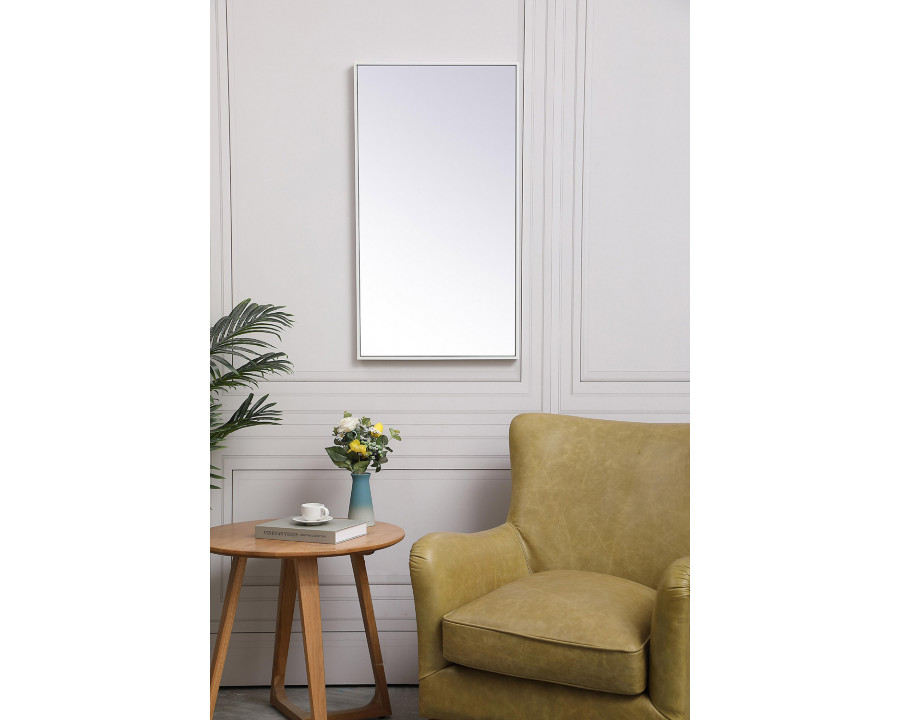 Elegant Wall Mirror - White, L 20" (MR42036WH)