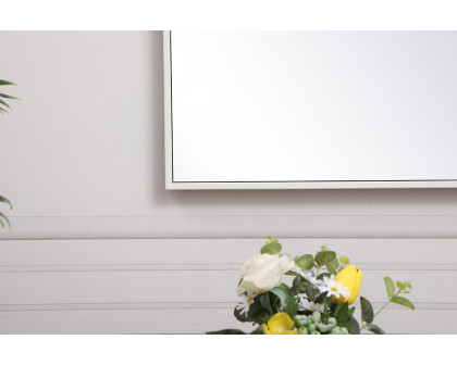 Elegant Wall Mirror - White, L 20" (MR42036WH)