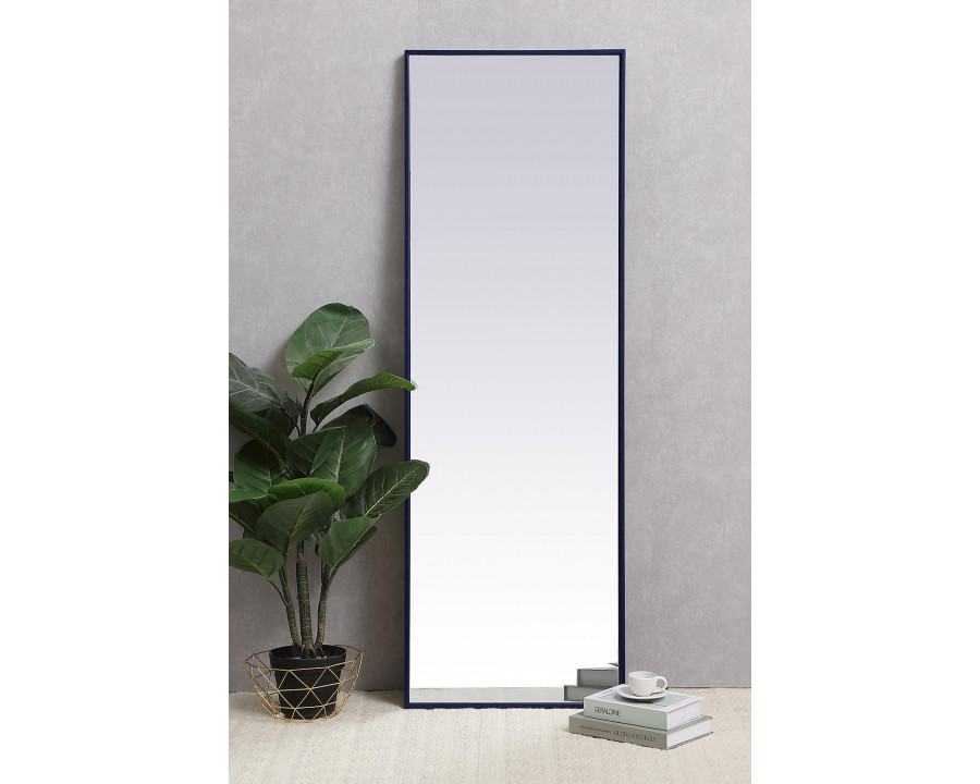 Elegant Wall Mirror - Blue, L 20" (MR42060BL)