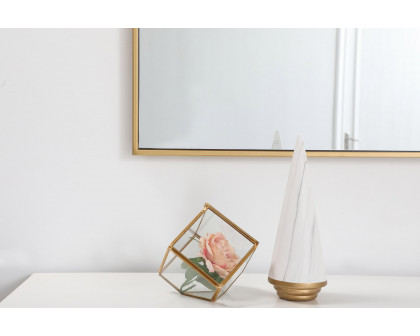 Elegant Wall Mirror - Brass, L 20" (MR42060BR)