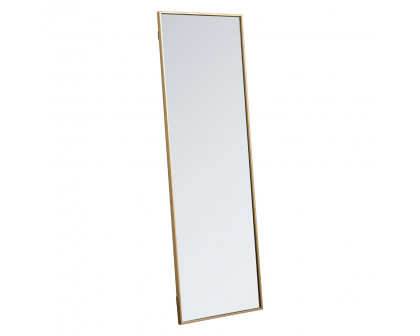 Elegant Wall Mirror - Brass, L 20" (MR42060BR)