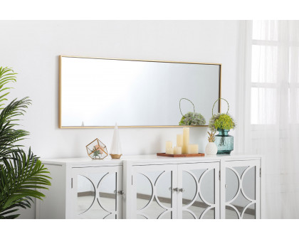 Elegant Wall Mirror - Brass, L 20" (MR42060BR)