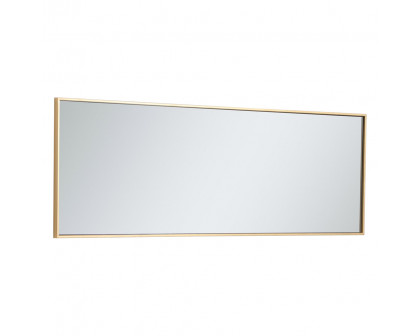 Elegant Wall Mirror - Brass, L 20" (MR42060BR)