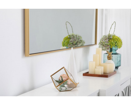 Elegant Wall Mirror - Brass, L 20" (MR42060BR)