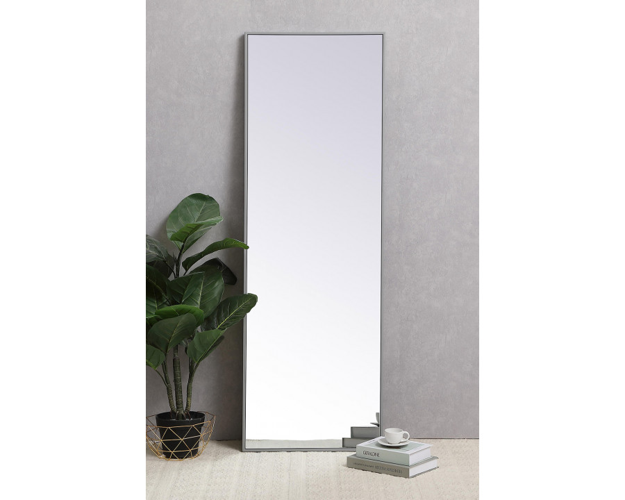 Elegant Wall Mirror - Gray, L 20" (MR42060GR)