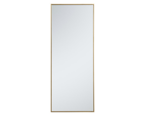 Elegant Wall Mirror - Brass, L 24" (MR42460BR)