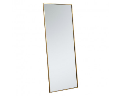 Elegant Wall Mirror - Brass, L 24" (MR42460BR)