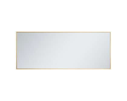 Elegant Wall Mirror - Brass, L 24" (MR42460BR)