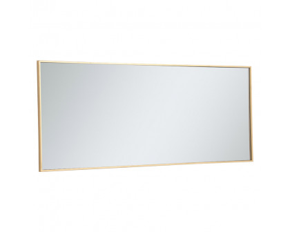 Elegant Wall Mirror - Brass, L 24" (MR42460BR)