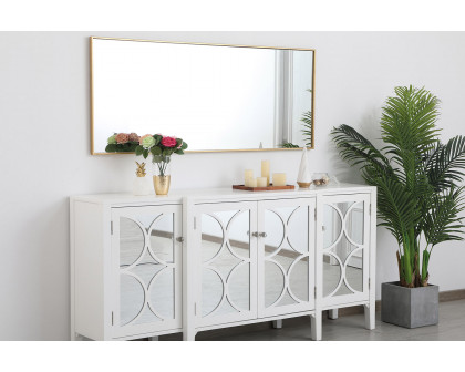 Elegant Wall Mirror - Brass, L 24" (MR42460BR)