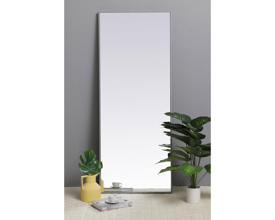 Elegant Wall Mirror - Gray, L 24" (MR42460GR)