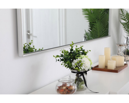 Elegant Wall Mirror - Silver, L 24" (MR42460S)