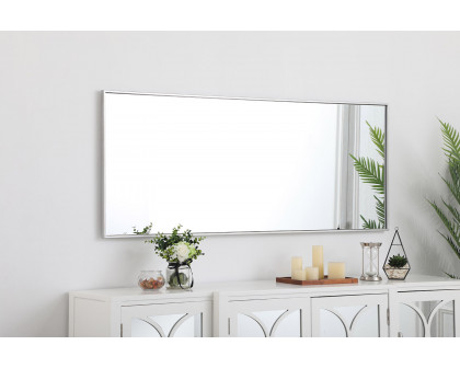 Elegant Wall Mirror - Silver, L 24" (MR42460S)