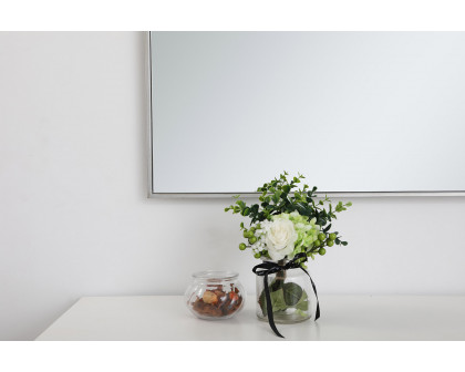 Elegant Wall Mirror - Silver, L 24" (MR42460S)