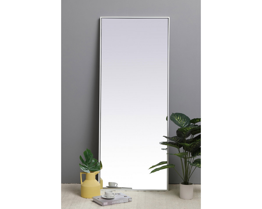 Elegant Wall Mirror - White, L 24" (MR42460WH)